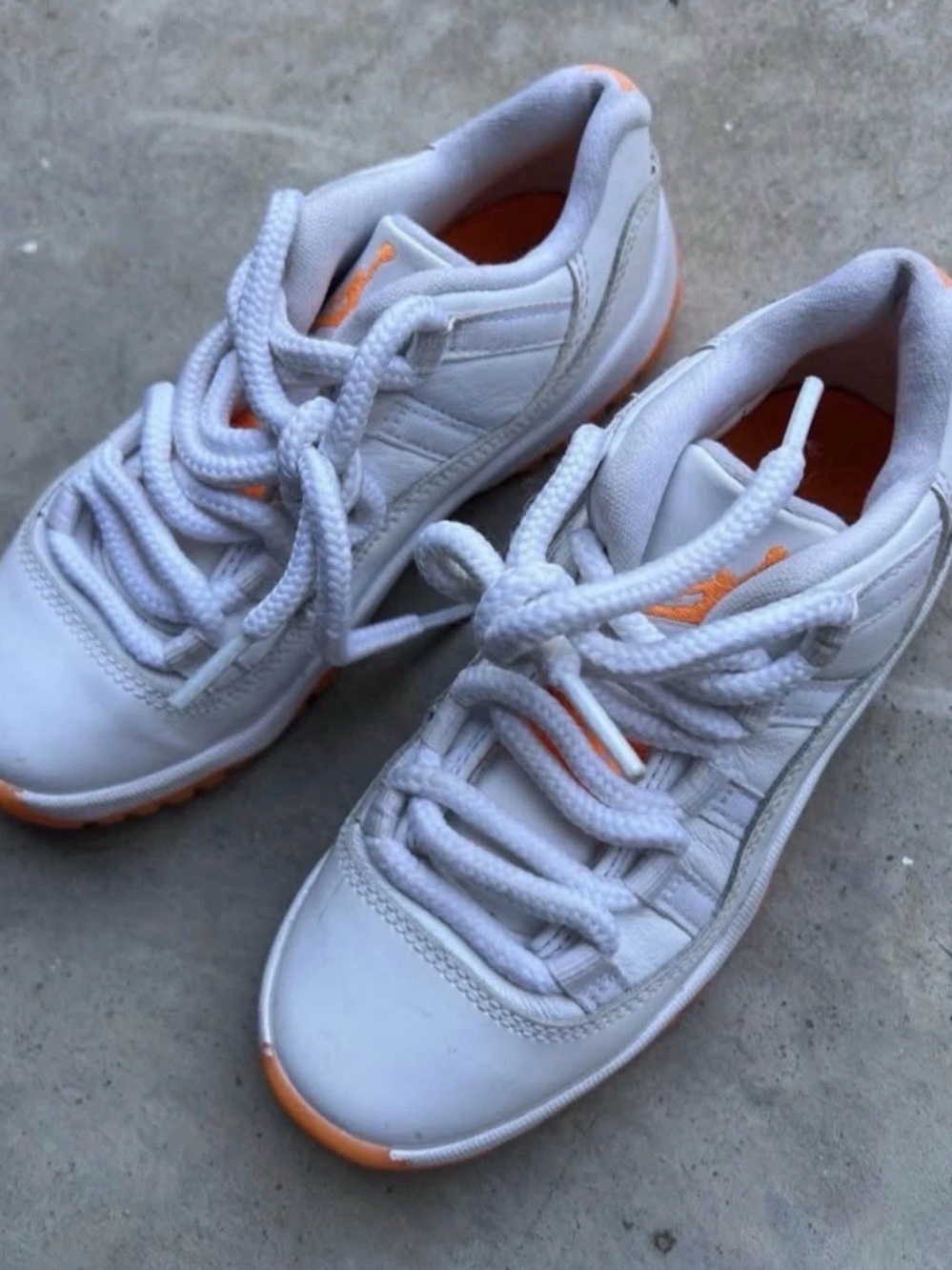 Jordan 12 Retro Low Bright Citrus Toddler Shoes White Orange Size 12c